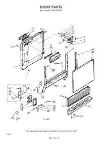 02 - Door parts for Whirlpool SWU70W2 / from AppliancePartsPros.com