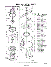 07 - Pump And Motor parts for Whirlpool SDU60012 / from AppliancePartsPros.com