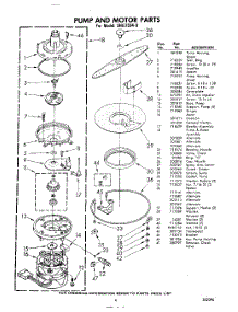 06 - Pump And Motor parts for Whirlpool Dishwasher SHU75040 / from AppliancePartsPros.com