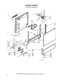 04 - Door parts for Whirlpool Dishwasher SXF350W0 / from AppliancePartsPros.com