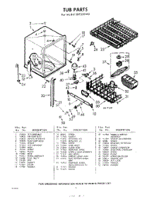 06 - Tub parts for Whirlpool Dishwasher SXF350W0 / from AppliancePartsPros.com