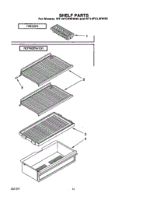 06 - Shelf parts for Whirlpool Refrigerator RT14FCRWL00 / from AppliancePartsPros.com