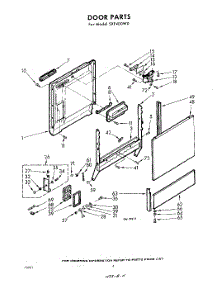 04 - Door parts for Whirlpool Dishwasher SXF400W0 / from AppliancePartsPros.com