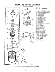 07 - Pump And Motor parts for Whirlpool Dishwasher SXF400W0 / from AppliancePartsPros.com