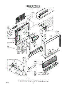 02 - Door parts for Whirlpool SAU540P0 / from AppliancePartsPros.com