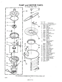 06 - Pump And Motor parts for Whirlpool SDU70001 / from AppliancePartsPros.com