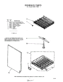 07 - Dish Rack parts for Whirlpool SDU70001 / from AppliancePartsPros.com