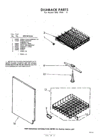 07 - Dish Rack parts for Whirlpool SDU70010 / from AppliancePartsPros.com