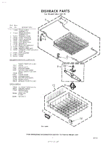 07 - Dish Rack , Lit / Optional parts for Whirlpool SAU540P1 / from AppliancePartsPros.com