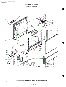 04 - Door parts for Whirlpool Dishwasher SXF400W2 / from AppliancePartsPros.com