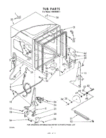 02 - Tub parts for Whirlpool Dishwasher SHU80001 / from AppliancePartsPros.com
