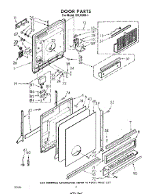 04 - Door parts for Whirlpool Dishwasher SHU80001 / from AppliancePartsPros.com