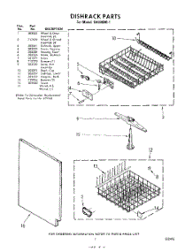07 - Dish Rack parts for Whirlpool Dishwasher SHU80001 / from AppliancePartsPros.com