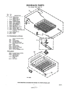 07 - Dish Rack , Lit / Optional parts for Whirlpool SAU540P2 / from AppliancePartsPros.com
