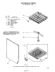 07 - Dish Rack parts for Whirlpool SDU70011 / from AppliancePartsPros.com