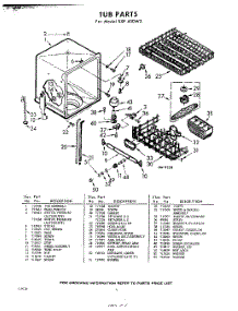 06 - Tub parts for Whirlpool Dishwasher SXF400W3 / from AppliancePartsPros.com