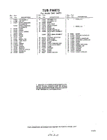 05 - Section parts for Whirlpool SAU540P3 / from AppliancePartsPros.com
