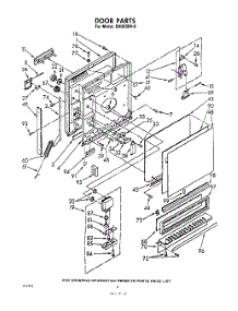 04 - Door parts for Whirlpool Dishwasher SHU80040 / from AppliancePartsPros.com