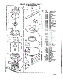 06 - Pump And Motor parts for Whirlpool Dishwasher SHU80040 / from AppliancePartsPros.com