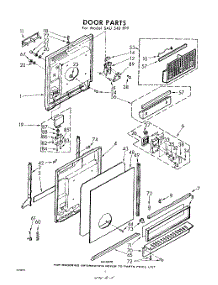 04 - Door parts for Whirlpool SAU540PP9 / from AppliancePartsPros.com