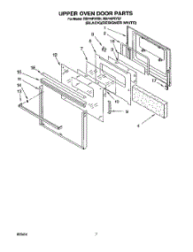 04 - Upper Oven Door parts for Whirlpool Oven RB770PXYB7 / from AppliancePartsPros.com