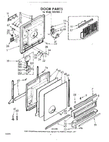 04 - Door parts for Whirlpool SDU70013 / from AppliancePartsPros.com