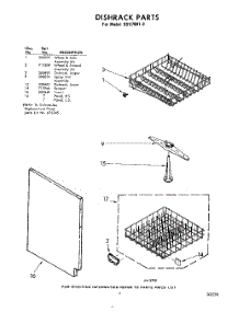 07 - Dish Rack parts for Whirlpool SDU70013 / from AppliancePartsPros.com