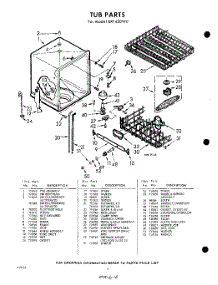 06 - Tub parts for Whirlpool Dishwasher SXF430W0 / from AppliancePartsPros.com
