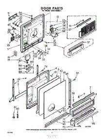 04 - Door parts for Whirlpool Dishwasher SHU90001 / from AppliancePartsPros.com