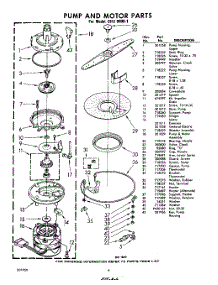 06 - Pump And Motor parts for Whirlpool Dishwasher SHU90001 / from AppliancePartsPros.com