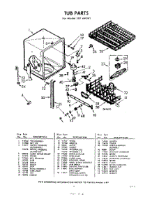 06 - Tub parts for Whirlpool Dishwasher SXF440W1 / from AppliancePartsPros.com