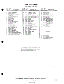 05 - Section parts for Whirlpool SVU100W0 / from AppliancePartsPros.com