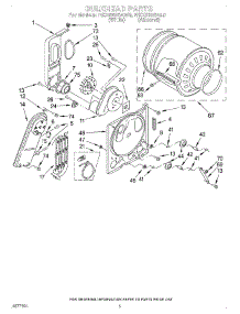 03 - Section parts for Whirlpool Dryer REX5636AL0 / from AppliancePartsPros.com