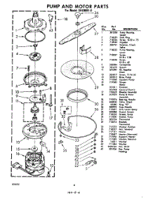 06 - Pump And Motor parts for Whirlpool Dishwasher SHU90010 / from AppliancePartsPros.com