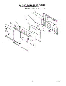05 - Lower Oven Door parts for Whirlpool Oven RB770PXYQ4 / from AppliancePartsPros.com