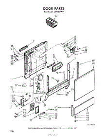 04 - Door parts for Whirlpool Dishwasher SXF450W0 / from AppliancePartsPros.com