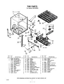 06 - Tub parts for Whirlpool Dishwasher SXF450W0 / from AppliancePartsPros.com