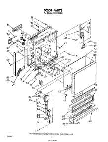 04 - Door parts for Whirlpool Dishwasher SHU90040 / from AppliancePartsPros.com