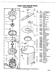 06 - Pump And Motor parts for Whirlpool Dishwasher SHU90040 / from AppliancePartsPros.com