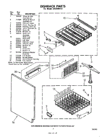 07 - Dish Rack parts for Whirlpool Dishwasher SHU90040 / from AppliancePartsPros.com