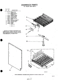 07 - Dish Rack parts for Whirlpool SDU80010 / from AppliancePartsPros.com