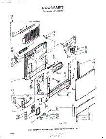 04 - Door parts for Whirlpool Dishwasher SXF500W1 / from AppliancePartsPros.com