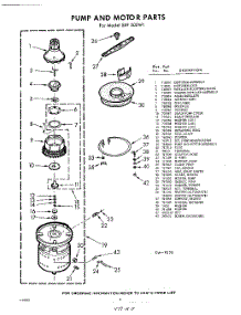 08 - Pump And Motor parts for Whirlpool Dishwasher SXF500W1 / from AppliancePartsPros.com