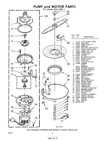 06 - Pump And Motor parts for Whirlpool SDU80011 / from AppliancePartsPros.com
