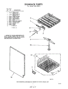 07 - Dish Rack parts for Whirlpool SDU80011 / from AppliancePartsPros.com
