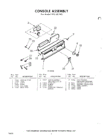 06 - Console parts for Whirlpool SVU60W0 / from AppliancePartsPros.com