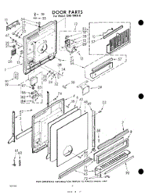 04 - Door parts for Whirlpool Dishwasher SHU99000 / from AppliancePartsPros.com