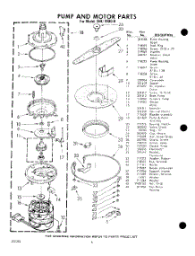 06 - Pump And Motor parts for Whirlpool Dishwasher SHU99000 / from AppliancePartsPros.com
