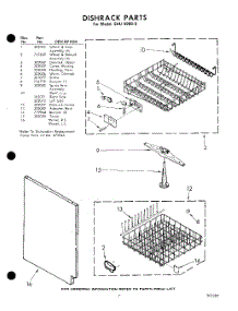 07 - Dish Rack parts for Whirlpool Dishwasher SHU99000 / from AppliancePartsPros.com