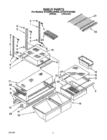 04 - Shelf, Lit / Optional parts for Whirlpool Refrigerator ET25PKXAN00 / from AppliancePartsPros.com